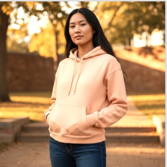 H&M Divided Pink Cropped Hoodie Sweatshirt Women’s Sz XS Drawstring Long Sleeve - Picture 1 of 11